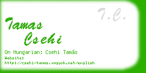 tamas csehi business card